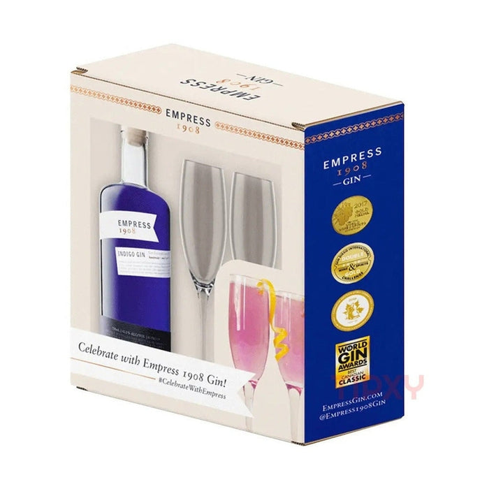 Empress 1908 - Indigo Gin with 2 Flutes Gift Set