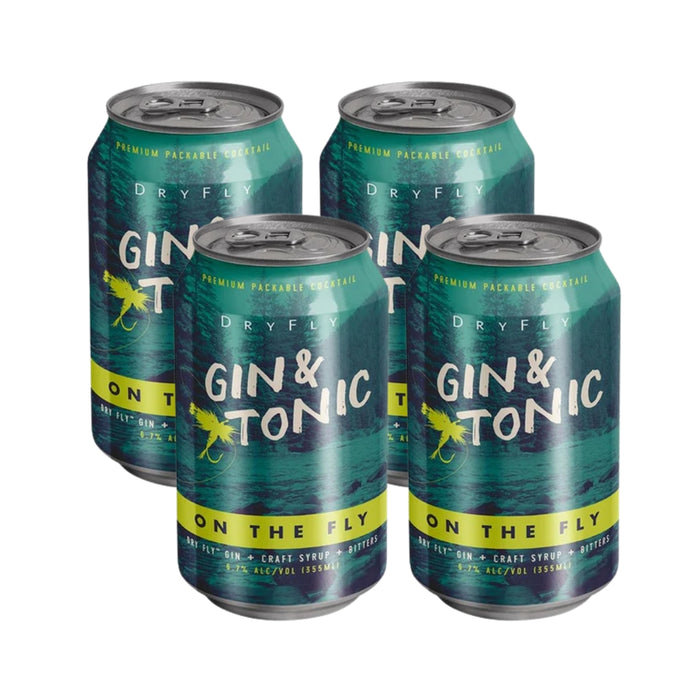 Dry Fly - On The Fly Gin And Tonic Ready to Drink Cocktail (4 Pack) - TIPXY