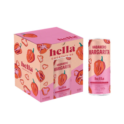 Hella Cocktail - Habanero Margarita Ready to Drink Cocktail (4 Pack)