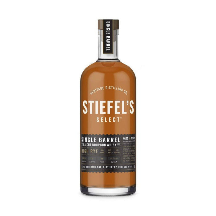 Heritage Distilling Co - Stiefel's Select 4 Year Old Single Barrel High Rye Bourbon Whiskey