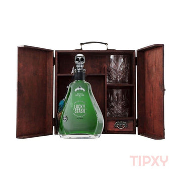 Lucky Stash - Hemp Infused Herbal Liqueur made with Premium Tequila Wooden Box Edition