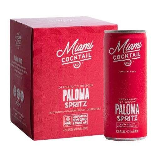 MIAMI COCKTAIL - GrapeFruit & Hibiscus Paloma Spirits (4 pack cans) - TIPXY