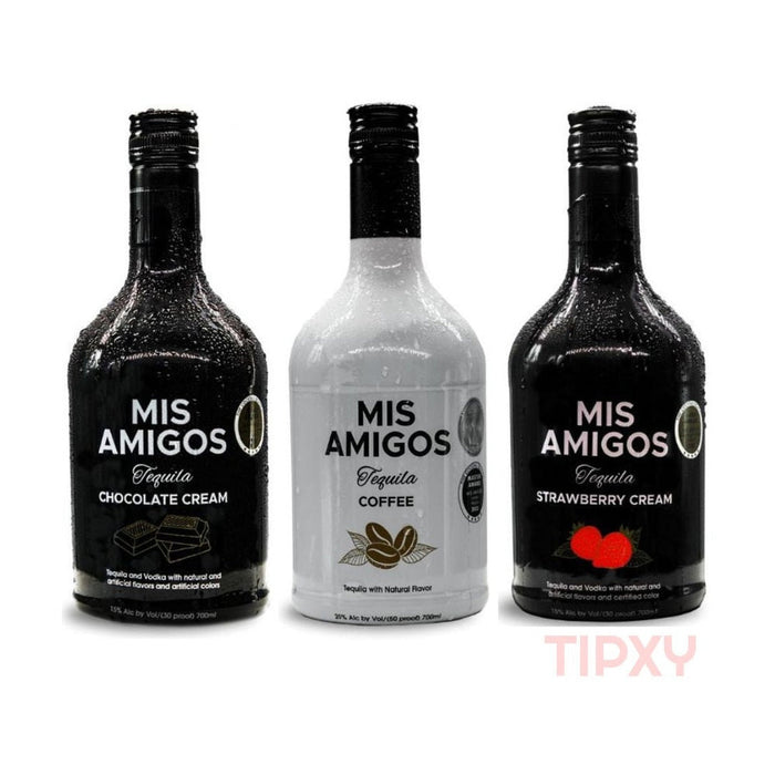 Mis Amigos - Tequila Liqueur Ready to Serve Cocktails 3 Bottle Bundle
