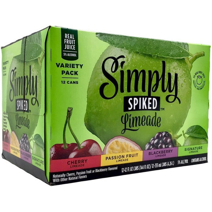 Simply Spiked - Limeade Ready to Drink Cocktail Variety Pack (12 Count) - TIPXY
