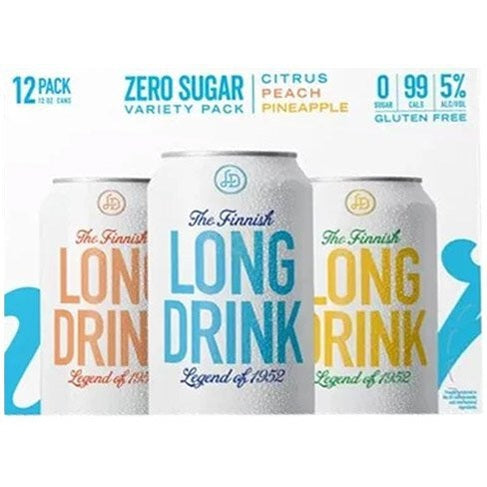 The Finnish Long Drink - Zero Sugar Ready to Drink Cocktail Variety Pack (12 Count) - TIPXY