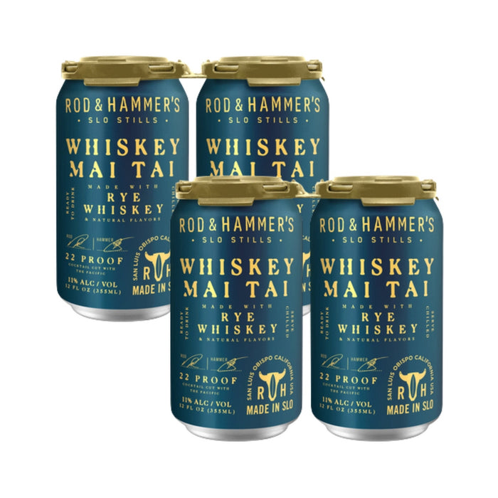 Rod & Hammer's - Whiskey Mai Tai Ready to Drink Cocktail (4 Pack)