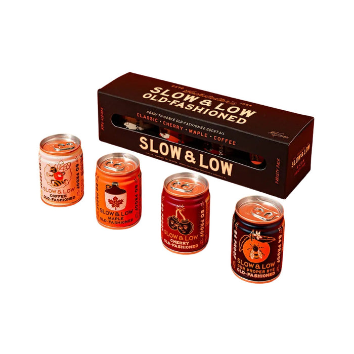 Slow & Low - Ready to Drink Old Fashion Cocktail Variety Pack (4 Pack)