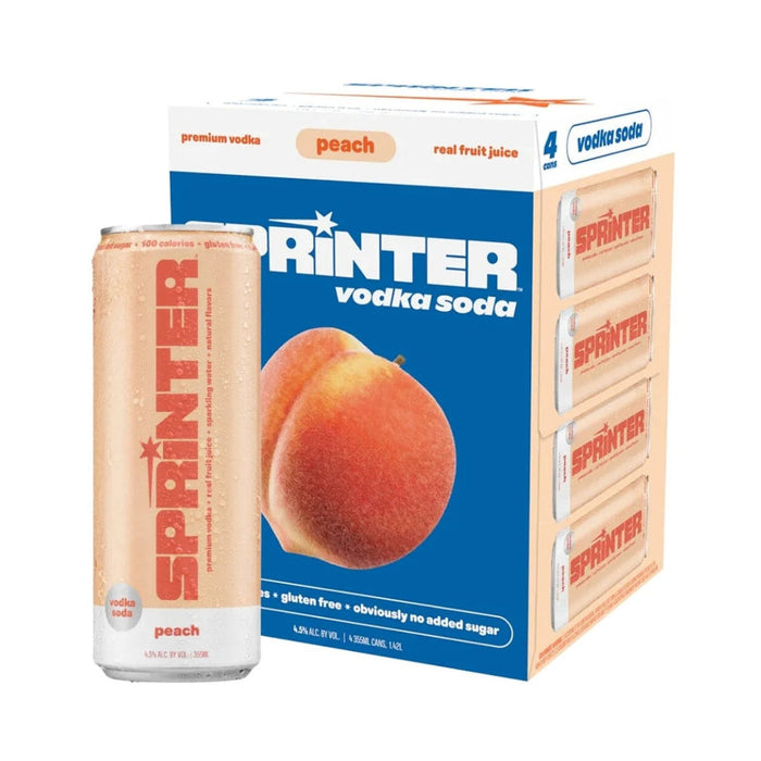 Sprinter - Peach Vodka Soda (4 Pack)