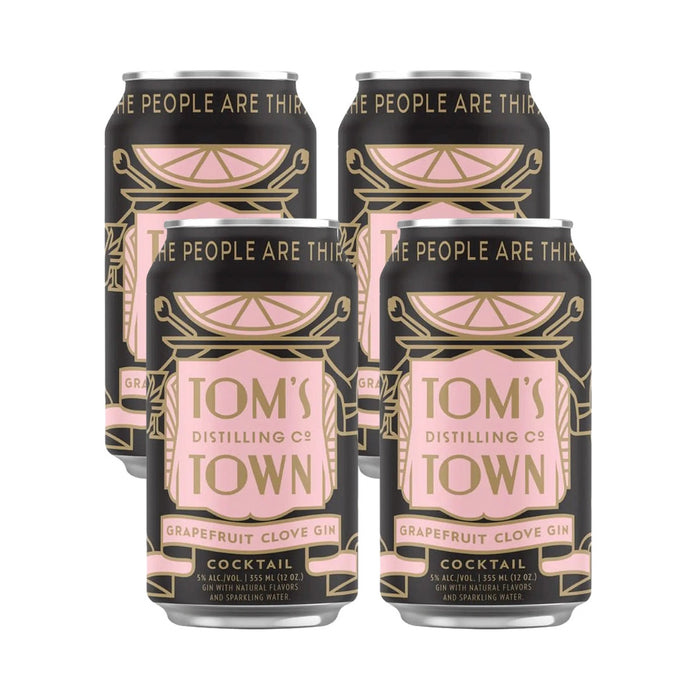 Tom's Town - Grapefruit Clove Gin Ready to Drink Cocktail (4 Pack)