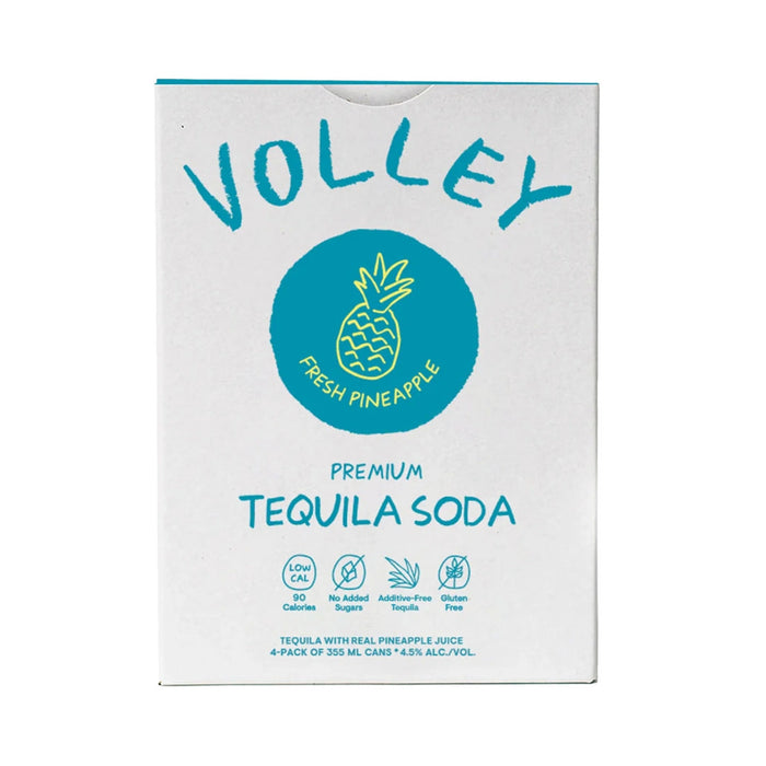 Volley - Fresh Pineapple Tequila Soda (4 Pack)