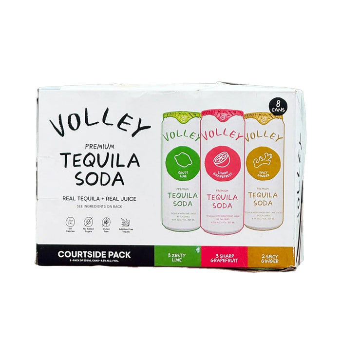 Volley - Tequila Soda Courtside Variety Pack Ready to Serve Cocktails (8 Pack)