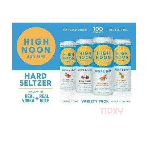 High Noon - Sun Sips Vodka Seltzer Variety Pack (8 Count) - TIPXY