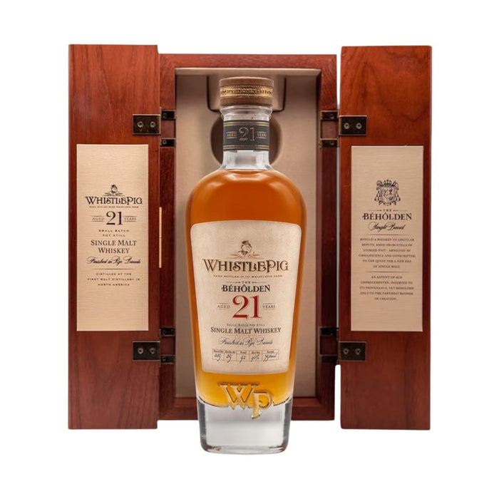 WhistlePig - The Beholden Aged 21 Years Single Malt Whiskey Finished in Rye Barrels